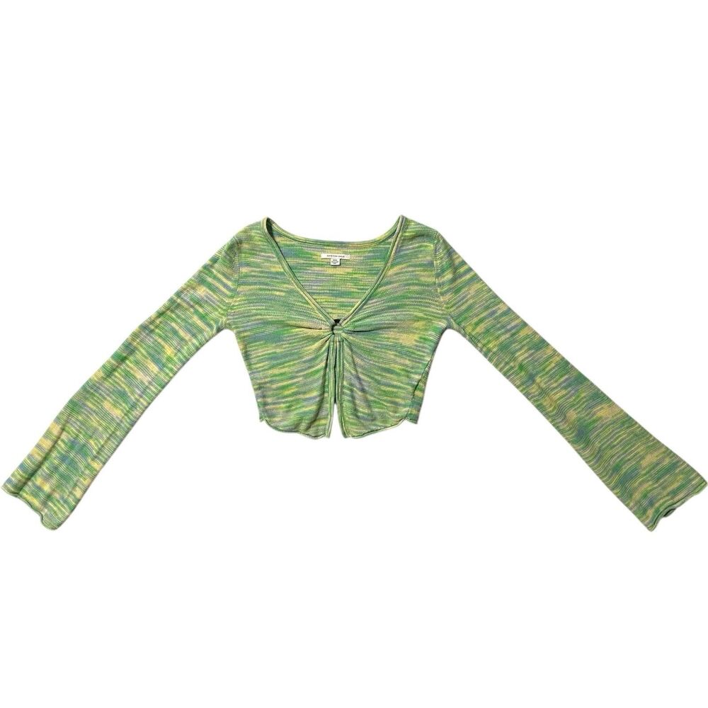 American Eagle Women's Striped Crop Top Crochet Coachella Festival 70’s Size S